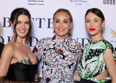 SHARON STONE HONORS VIALINA LEMANN AT THE BETTER WORLD FUND AWARDS DURING THE CANNES FILM FESTIVAL SHARON STONE HONORS VIALINA LEMANN AT THE BETTER WORLD FUND AWARDS DURING THE CANNES FILM FESTIVAL